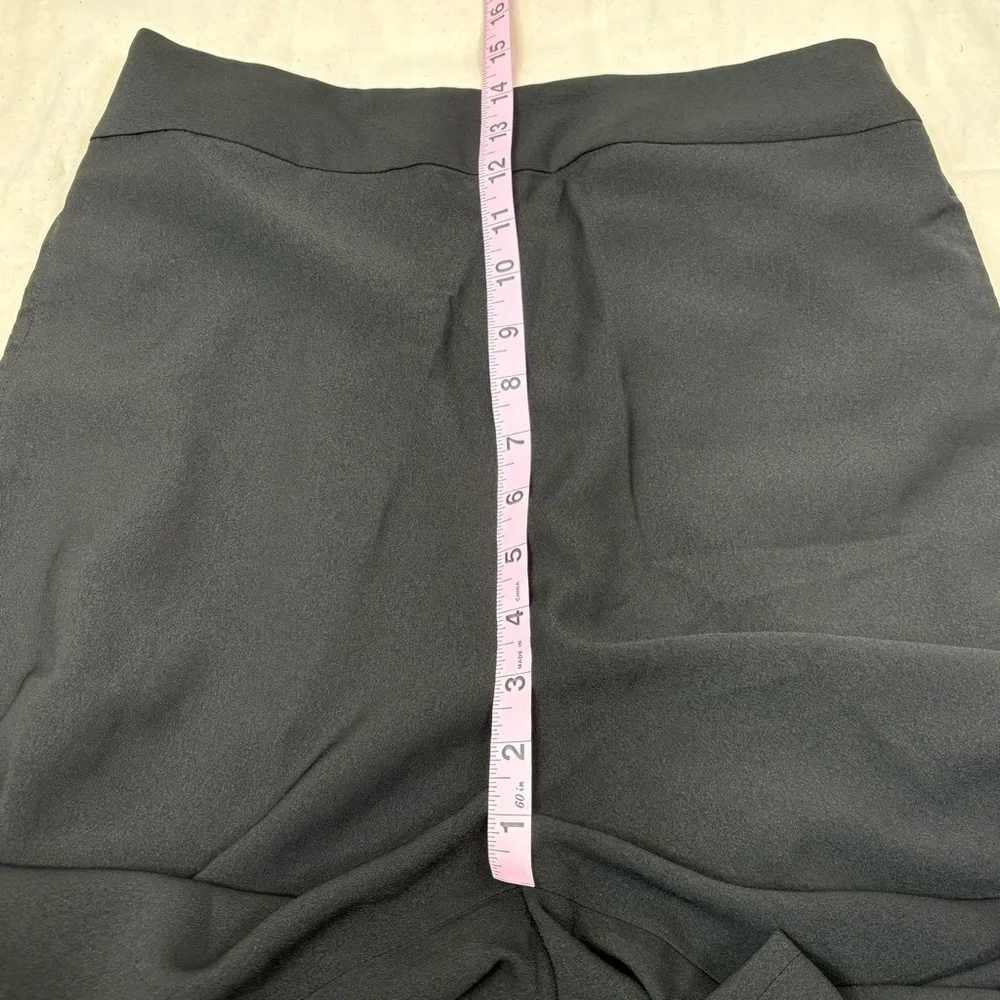 Madewell Black Huston Pull On Wide Leg Cropped‎ Pants Size Medium Crepe Fabric